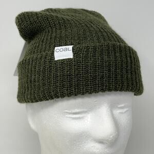 Coal Headwear The Stanley Beanie Winter Hat Toque Flip Cuffed Green Made In USA